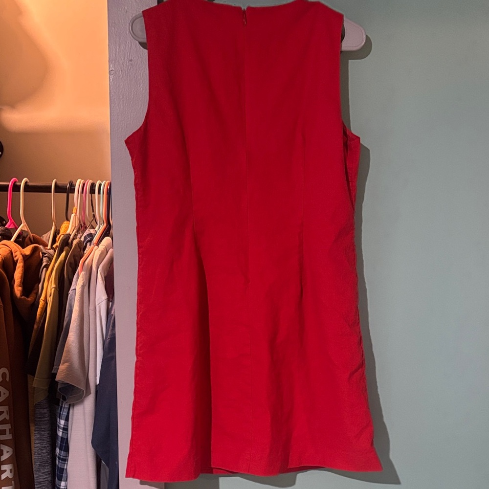 J. Crew Red Buttoned Mini Dress - Picture 4 of 4